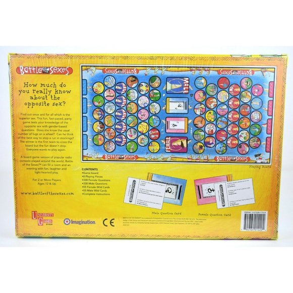 Vintage Battle Of The Sexes Board Game 1997 University Games Imagination New - Picture 2 of 4